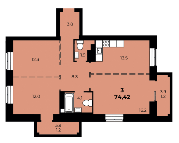Планировка Квартал 33
