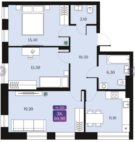 Планировка Северное Сияние Премиум