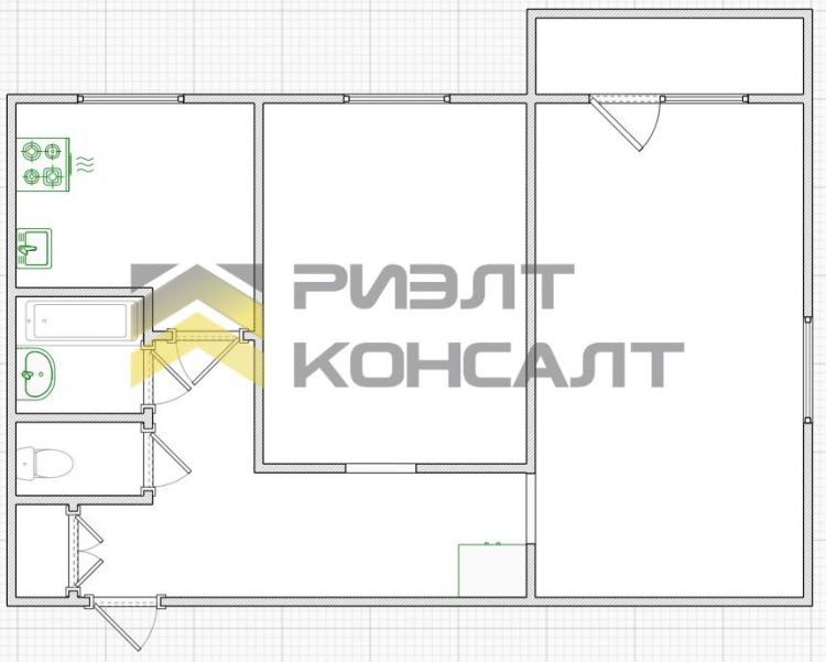 2-комн. квартира, Вторичка, 47.70м², 4/9 этаж миниатюра 5