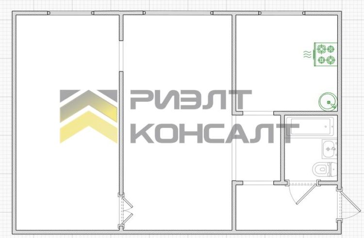 2-комн. квартира, Вторичка, 43.50м², 2/5 этаж миниатюра 21