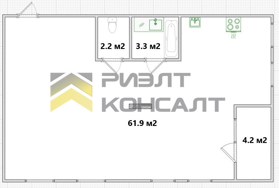 3-комн. квартира, Вторичка, 71.90м², 4/16 этаж миниатюра 21