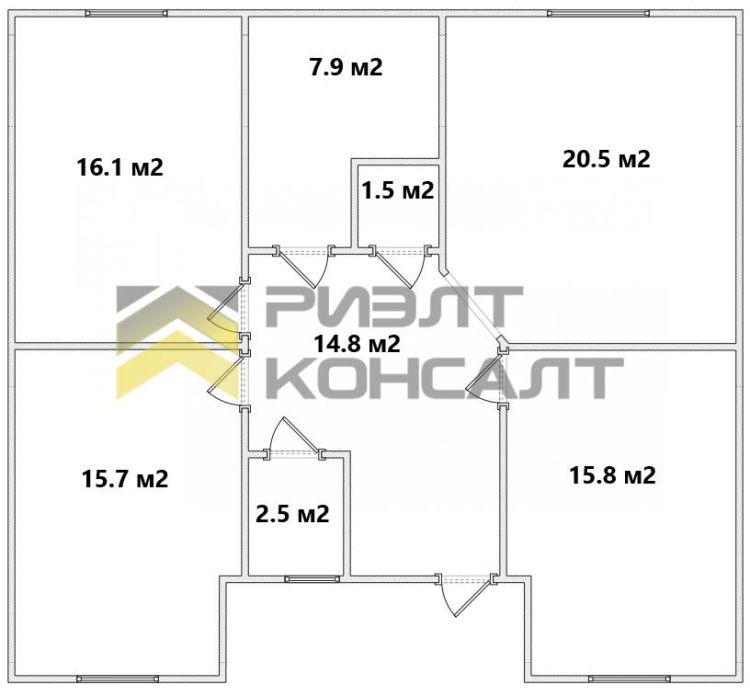Дом, 97м², 5.50 соток, 1 этаж, 3 комн., стены: Кирпич миниатюра 25