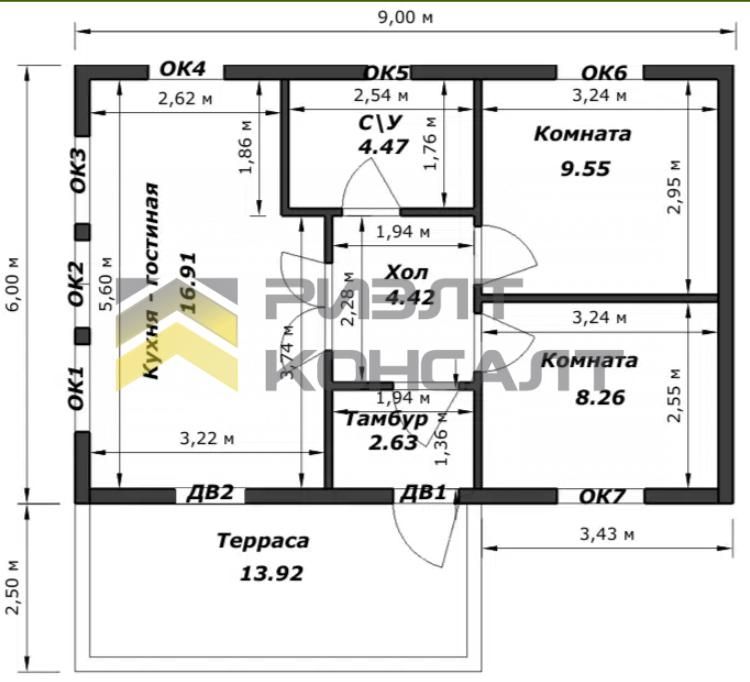Дом, 58.50м², 5 соток, 1 этаж, 2 комн., стены: Экспериментальные материалы миниатюра 5