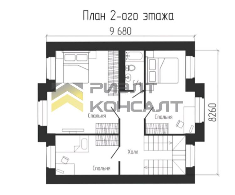 Дом, 135м², 7.50 соток, 2 этажа, 4 комн., стены: Кирпич миниатюра 22