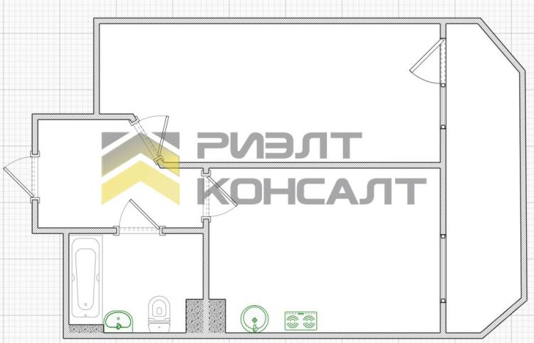 1-комн. квартира, Вторичка, 36.10м², 1/16 этаж миниатюра 22