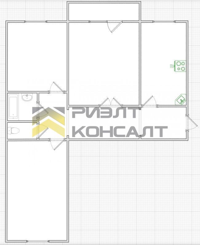 3-комн. квартира, Вторичка, 80м², 1/5 этаж миниатюра 27
