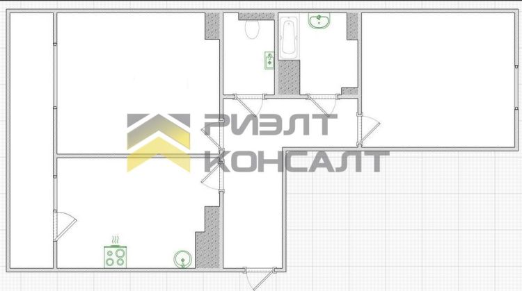 2-комн. квартира, Вторичка, 61.80м², 6/9 этаж миниатюра 24