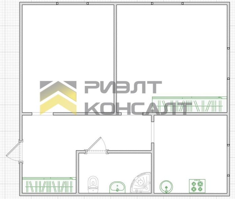 2-комн. квартира, Вторичка, 60.30м², 4/5 этаж миниатюра 25