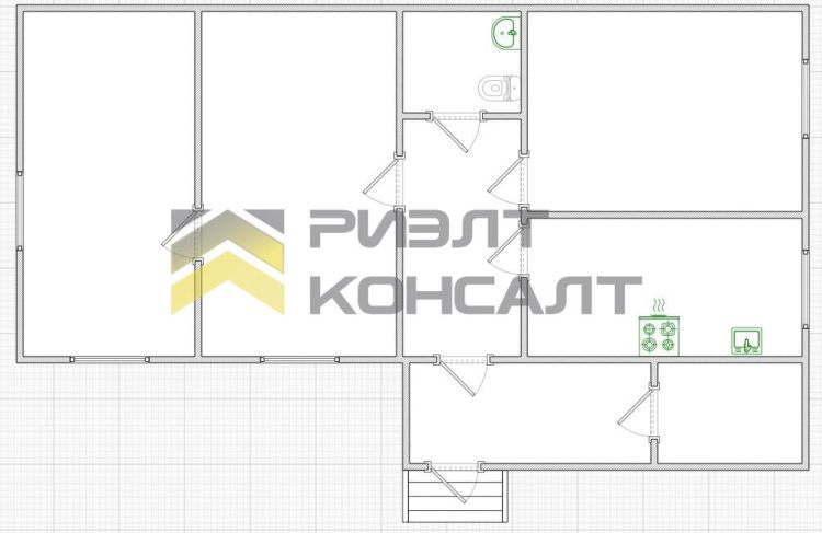Дом, 68.50м², 7 соток, 1 этаж, 3 комн., стены: Ж/б панели миниатюра 20
