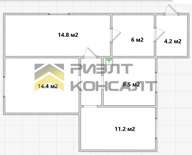 Дом, 58.20м², 10 соток, 1 этаж, 3 комн., стены: Кирпич миниатюра 23