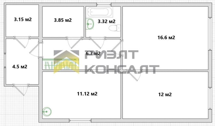 Дом, 65.50м², 8.80 соток, 2 этажа, 2 комн., стены: Газоблоки миниатюра 36