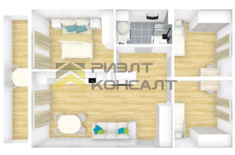 Дом, 84м², 10 соток, 1 этаж, 4 комн., стены: Сэндвич-панели миниатюра 7