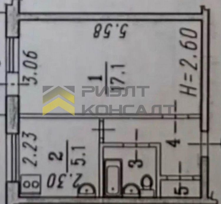 1-комн. квартира, Вторичка, 30м², 1/9 этаж миниатюра 12