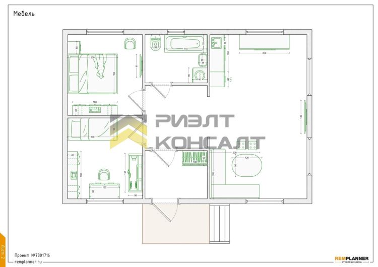 Дом, 65.75м², 10 соток, 1 этаж, 2 комн., стены: Брус миниатюра 7