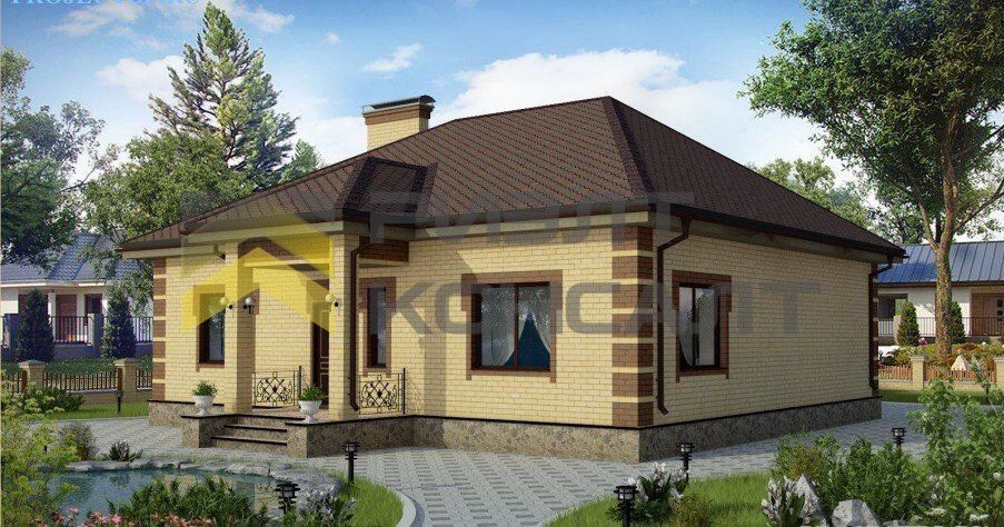 Дом, 140м², 8 соток, 1 этаж, 4 комн., стены: Кирпич миниатюра 8