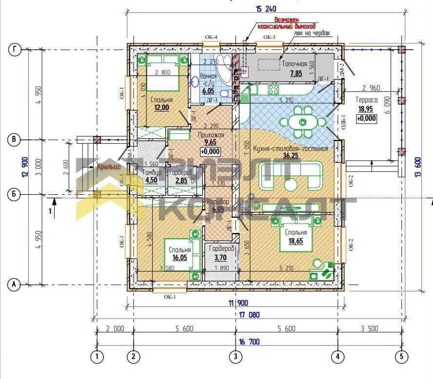 Дом, 140м², 8 соток, 1 этаж, 4 комн., стены: Кирпич миниатюра 12
