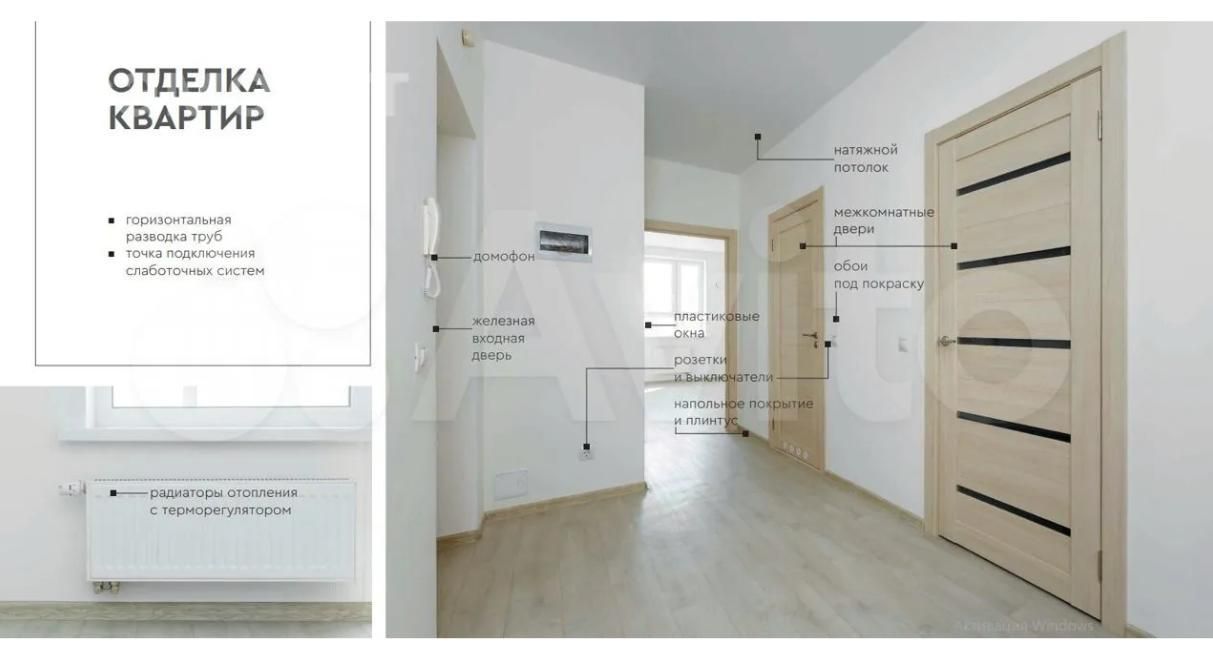 2-комн. квартира, Новостройка, 69.31м², 3/6 этаж миниатюра 4