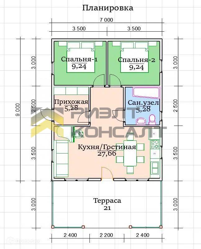 Дом, 84м², 8 соток, 1 этаж, 3 комн., стены: Сэндвич-панели миниатюра 10
