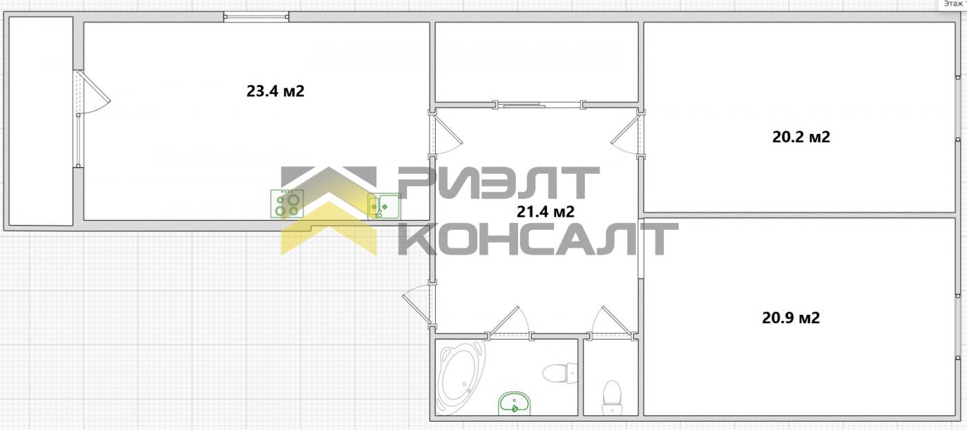 2-комн. квартира, Вторичка, 91.10м², 7/7 этаж миниатюра 39