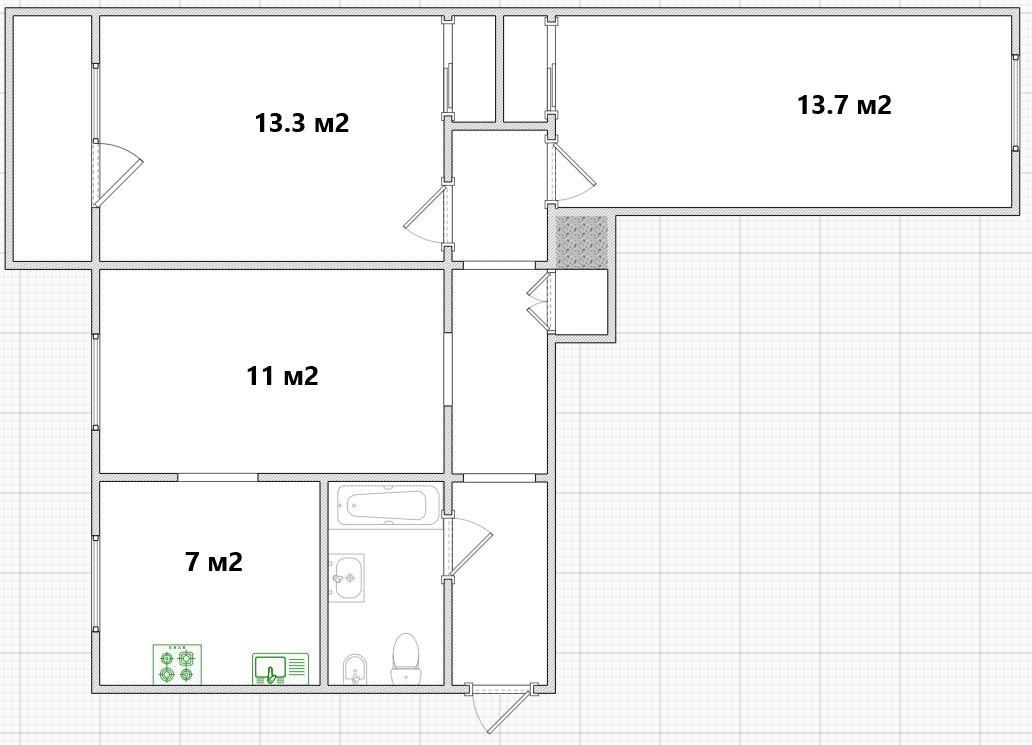 3-комн. квартира, Вторичка, 59.60м², 5/5 этаж миниатюра 24