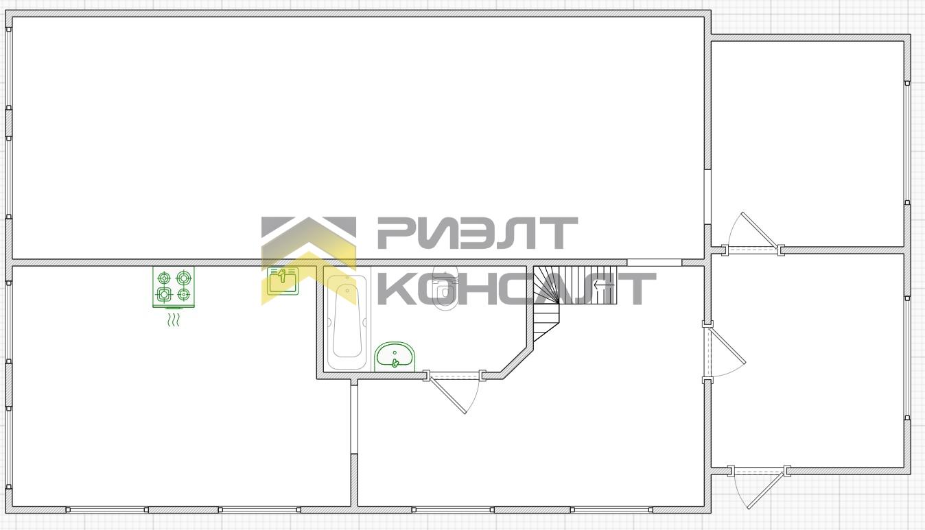 Дом, 190м², 3 соток, 2 этажа, 5 комн., стены: Брус миниатюра 18