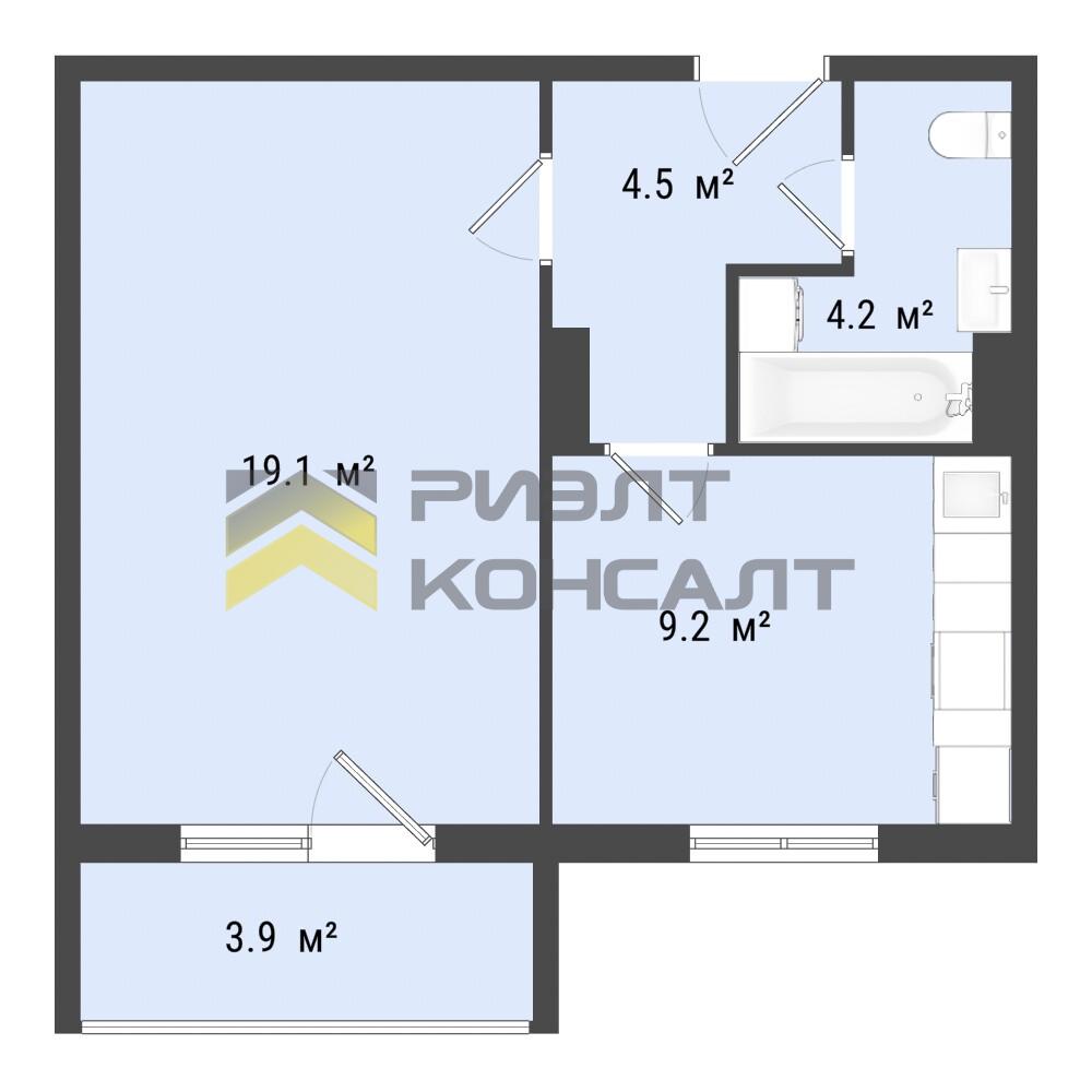 1-комн. квартира, Вторичка, 37м², 2/10 этаж миниатюра 11