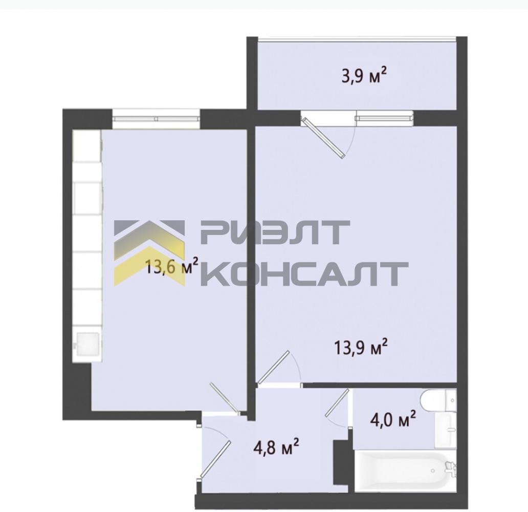1-комн. квартира, Вторичка, 36.10м², 7/10 этаж миниатюра 11