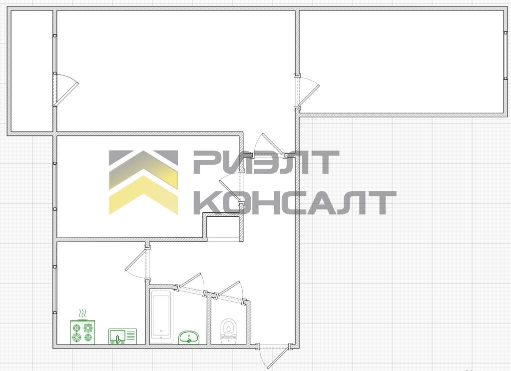 3-комн. квартира, Вторичка, 56.40м², 5/5 этаж миниатюра 35