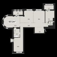 4-комн. квартира, Новостройка, 119.30м², 8/19 этаж