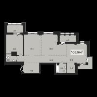 3-комн. квартира, Новостройка, 98м², 9/19 этаж