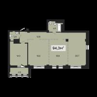 3-комн. квартира, Новостройка, 91.90м², 9/19 этаж