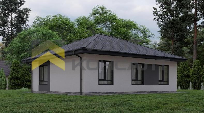 Дом, 96.80м², 8 соток, 1 этаж, 3 комн., стены: Газоблоки миниатюра 2