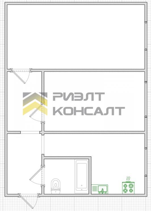 2-комн. квартира, Вторичка, 44.50м², 1/5 этаж миниатюра 18