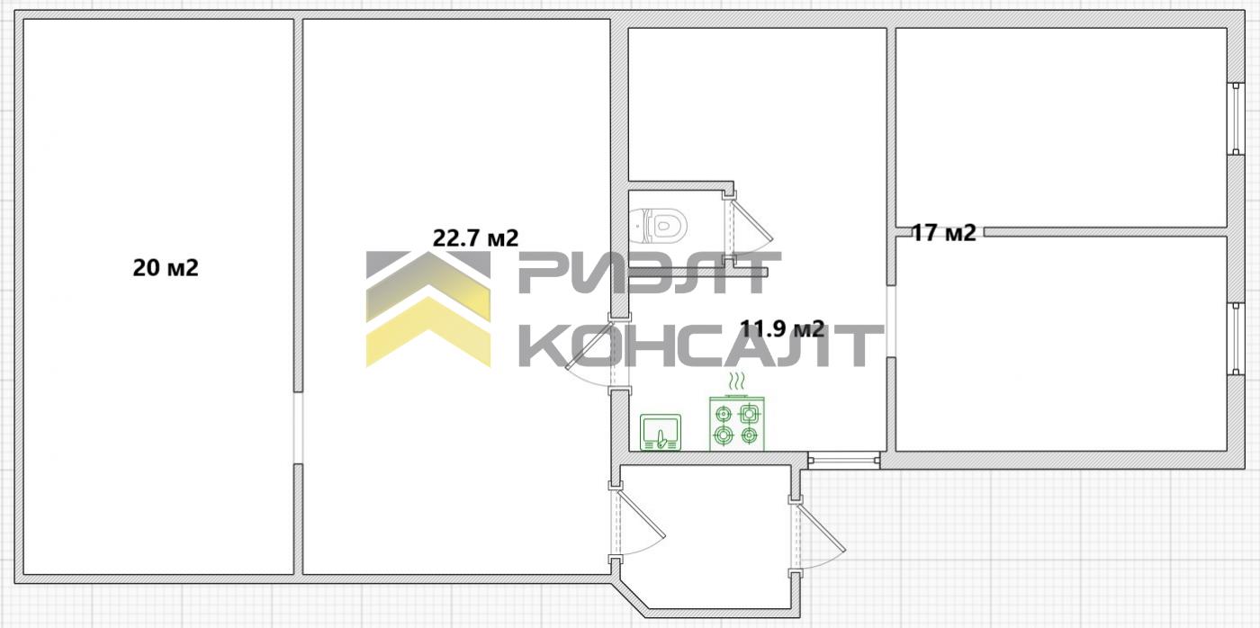 Дом, 82.90м², 1.96 соток, 1 этаж, 3 комн., стены: Экспериментальные материалы миниатюра 15