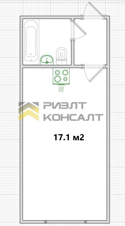 Студия, Вторичка, 22.80м², 2/5 этаж миниатюра 11