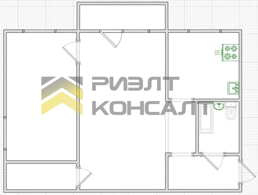 2-комн. квартира, Вторичка, 40м², 2/2 этаж миниатюра 13