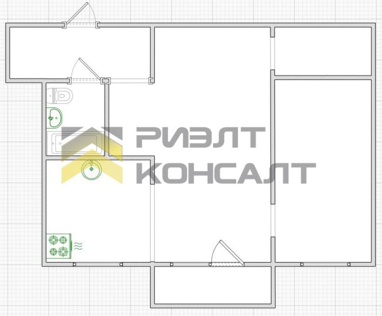 2-комн. квартира, Вторичка, 40м², 3/4 этаж миниатюра 16