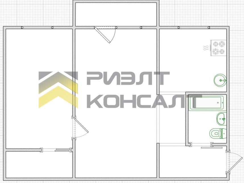 2-комн. квартира, Вторичка, 45.40м², 5/5 этаж миниатюра 20
