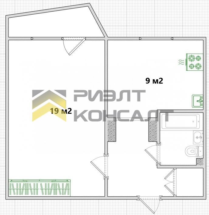 1-комн. квартира, Вторичка, 38м², 8/10 этаж миниатюра 33