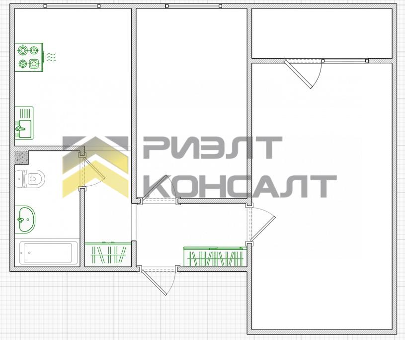 2-комн. квартира, Вторичка, 43м², 1/9 этаж миниатюра 10