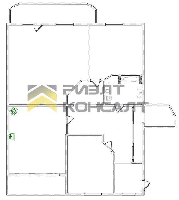 3-комн. квартира, Вторичка, 158.40м², 7/7 этаж миниатюра 34