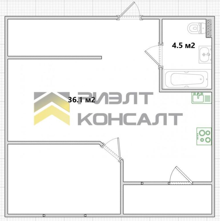 1-комн. квартира, Вторичка, 43.90м², 10/15 этаж миниатюра 38