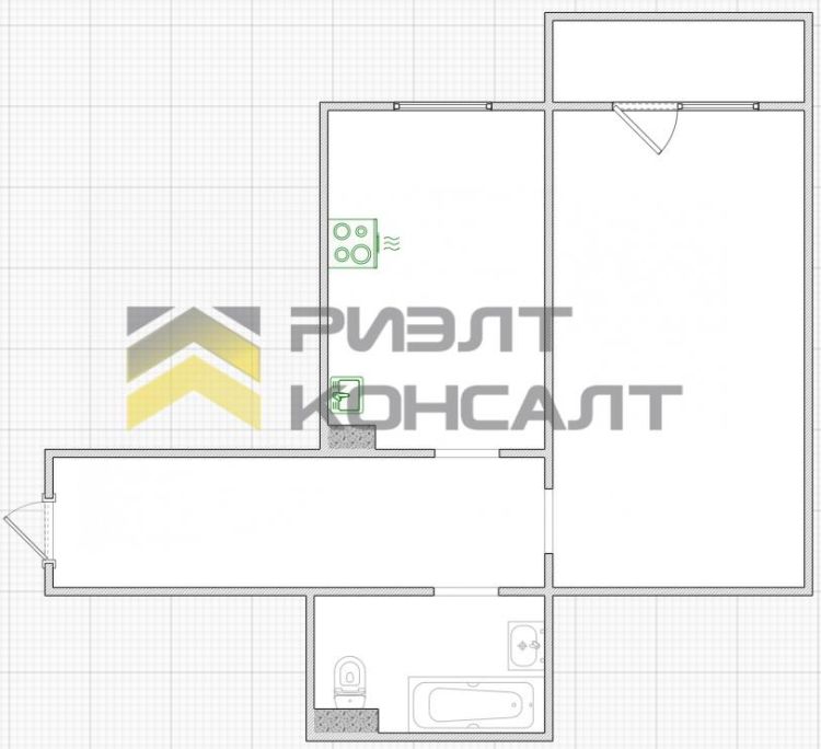 1-комн. квартира, Вторичка, 44м², 5/10 этаж миниатюра 8