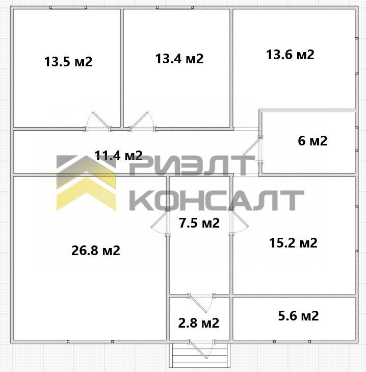 Коттедж, 124м², 7.50 соток, 1 этаж, 4 комн., стены: Кирпич миниатюра 17