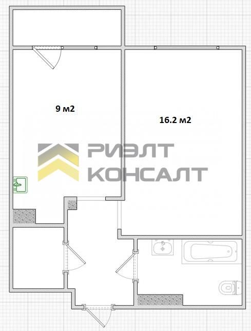1-комн. квартира, Вторичка, 35.50м², 5/9 этаж миниатюра 18