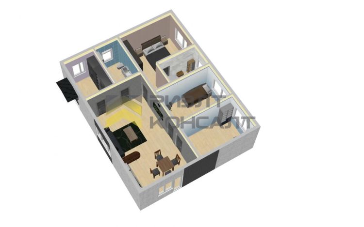 Коттедж, 94м², 6.20 соток, 1 этаж, 4 комн., стены: Газоблоки миниатюра 7