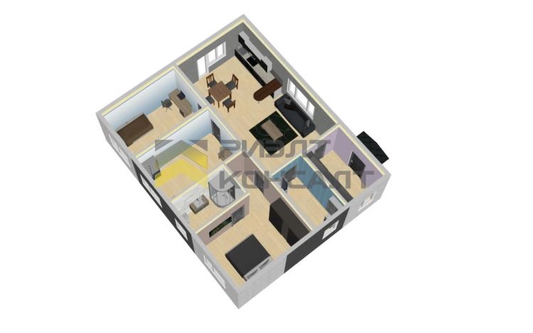 Коттедж, 94м², 6.20 соток, 1 этаж, 4 комн., стены: Газоблоки миниатюра 9