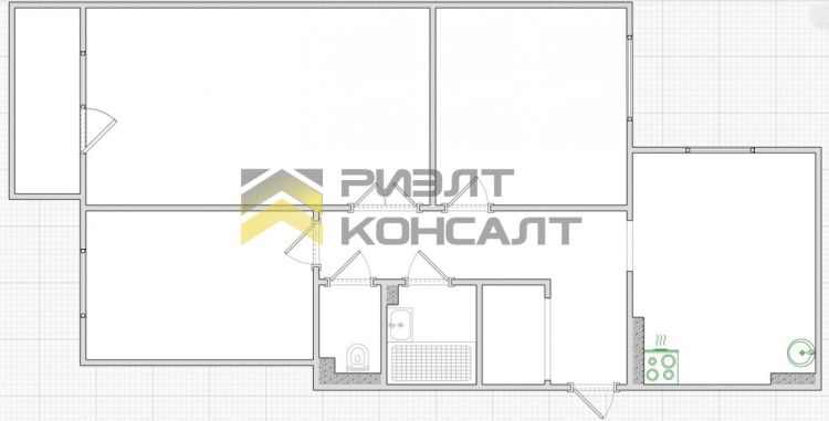 3-комн. квартира, Вторичка, 77м², 1/10 этаж миниатюра 23