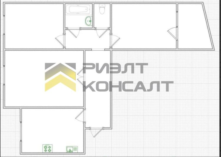 3-комн. квартира, Вторичка, 63м², 4/9 этаж миниатюра 16