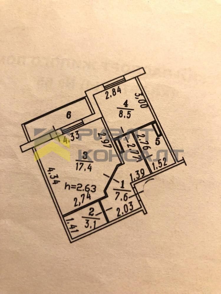 1-комн. квартира, Вторичка, 40.50м², 2/10 этаж миниатюра 17